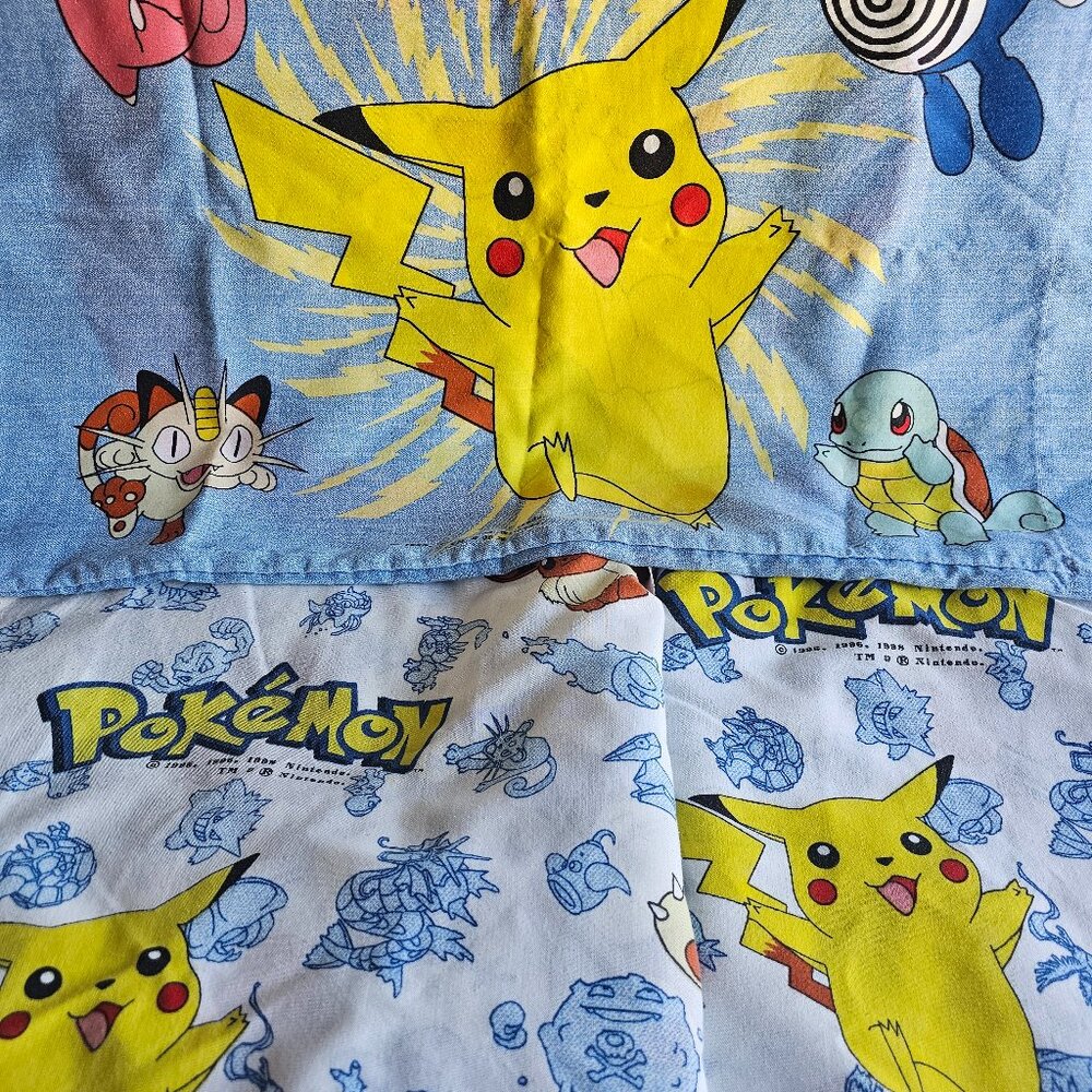 Pokémon Twin Sheet Set- Vintage 1990's